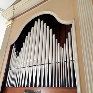 Deutsch Jahrndorf - Pfarrkirche St. Bartholomäus / Gottfried Allmer Rekonstruiertes Prospektfeld.
