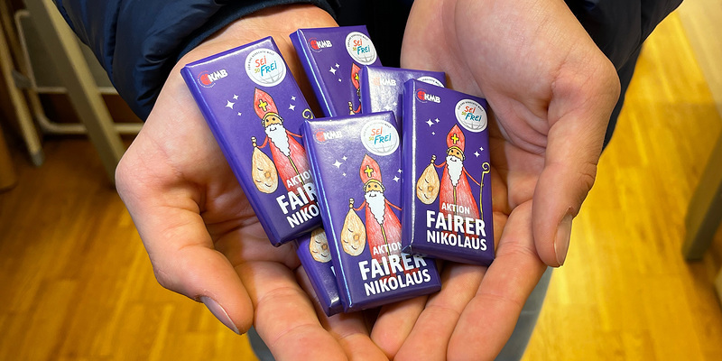 Nikolaus-Schokoladen die Hoffnung bringen