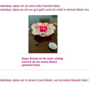 Meine Schale der Dankbarkeit