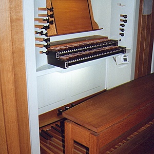 Horitschon - Pfarrkirche St. Margarethen / © Orgelbau Rieger Spielschrank unter dem Brustwerk.